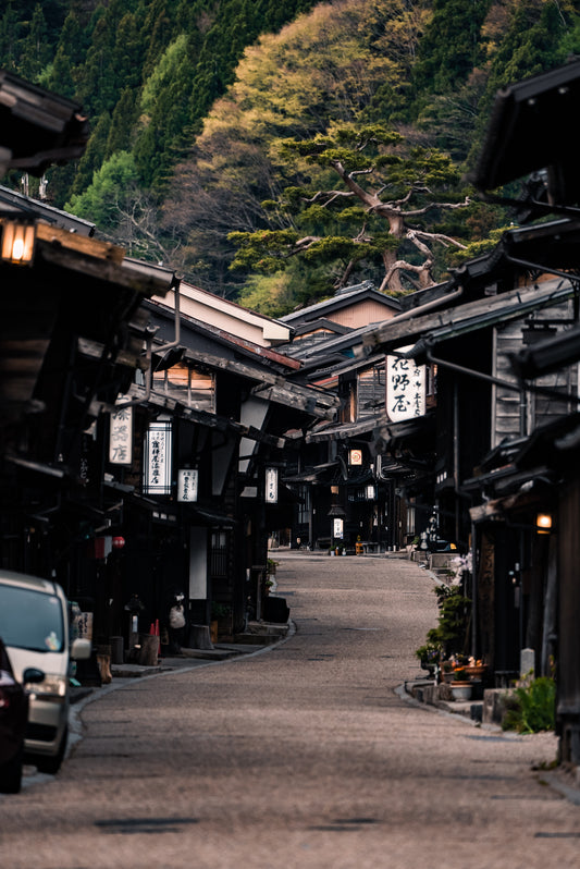 A beautiful, quiet, and historic street in Nagano, Japan